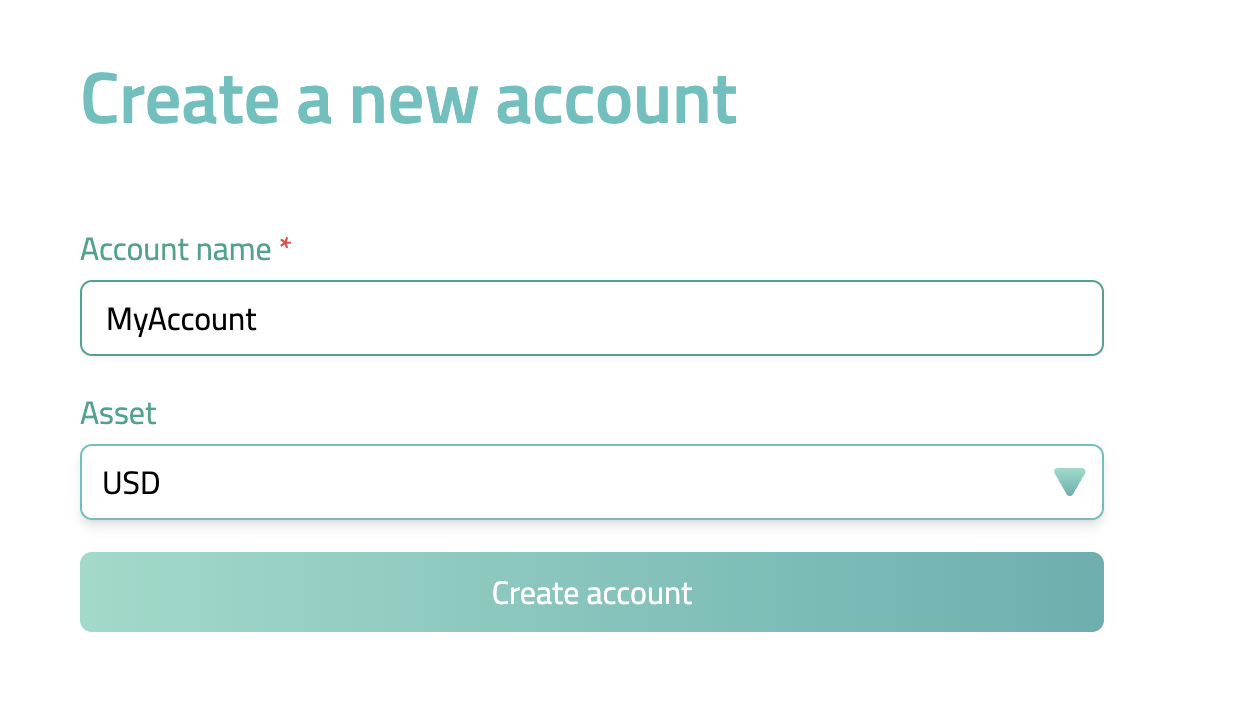Enter name and create account on rafiki.money